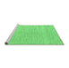 Sideview of Machine Washable Solid Emerald Green Modern Area Rugs, wshabs1417emgrn