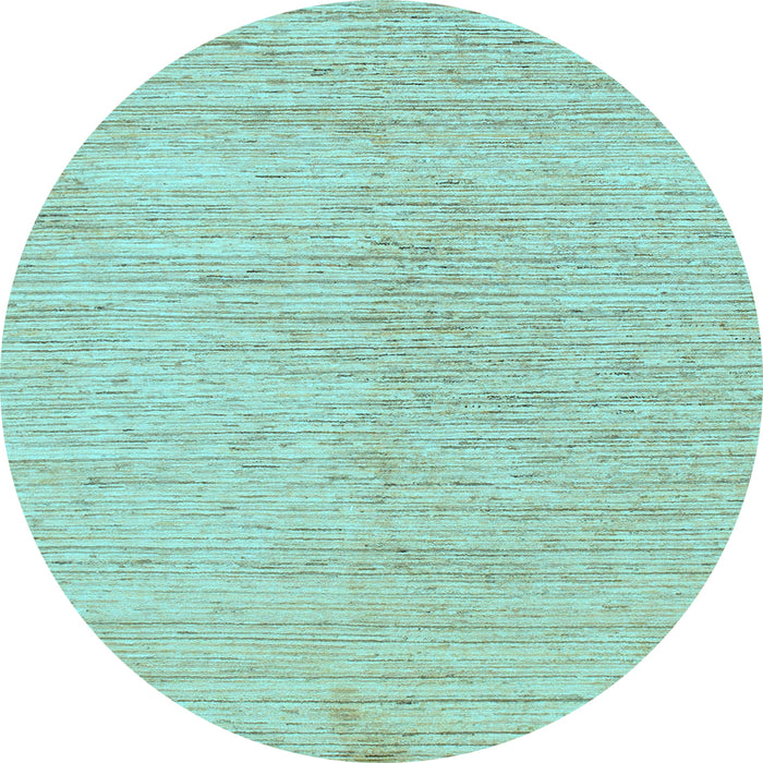 Round Machine Washable Solid Light Blue Modern Rug, wshabs1417lblu