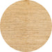 Round Abstract Yellow Solid Rug, abs1417