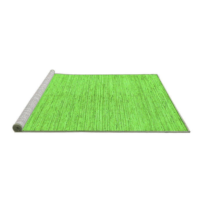 Sideview of Machine Washable Solid Green Modern Area Rugs, wshabs1417grn