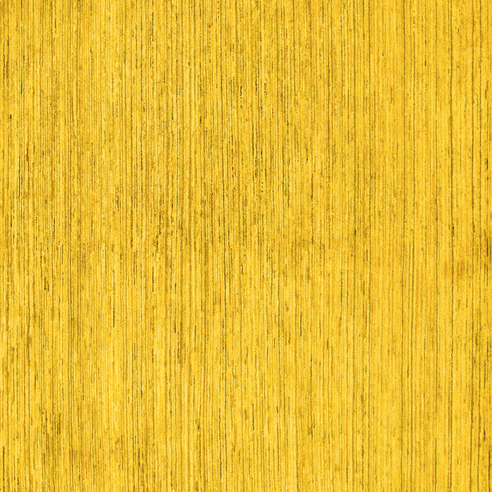 Square Machine Washable Solid Yellow Modern Rug, wshabs1417yw