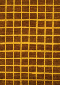 Checkered Yellow Modern Rug, abs1418yw