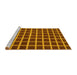Sideview of Machine Washable Checkered Yellow Modern Rug, wshabs1418yw