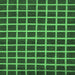 Square Machine Washable Checkered Emerald Green Modern Area Rugs, wshabs1418emgrn