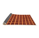 Sideview of Checkered Orange Modern Rug, abs1418org