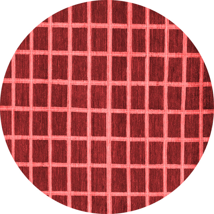 Machine Washable Checkered Red Modern Rug, wshabs1418red