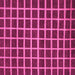Square Machine Washable Checkered Pink Modern Rug, wshabs1418pnk