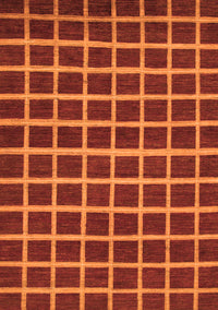 Checkered Orange Modern Rug, abs1418org