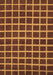 Machine Washable Checkered Brown Modern Rug, wshabs1418brn