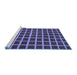 Sideview of Machine Washable Checkered Blue Modern Rug, wshabs1418blu