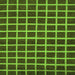 Square Machine Washable Checkered Green Modern Area Rugs, wshabs1418grn