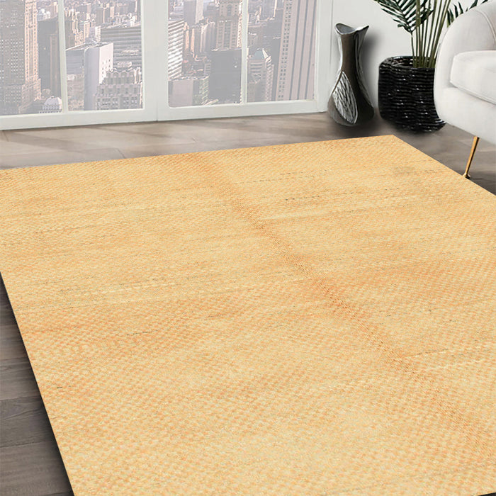 Machine Washable Abstract Chrome Gold Yellow Rug in a Family Room, wshabs1419
