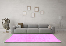 Machine Washable Solid Purple Modern Area Rugs in a Living Room, wshabs1419pur