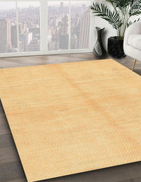 Abstract Chrome Gold Yellow Solid Rug, abs1419