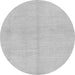 Round Solid Gray Modern Rug, abs1419gry