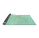 Sideview of Solid Light Blue Modern Rug, abs1419lblu