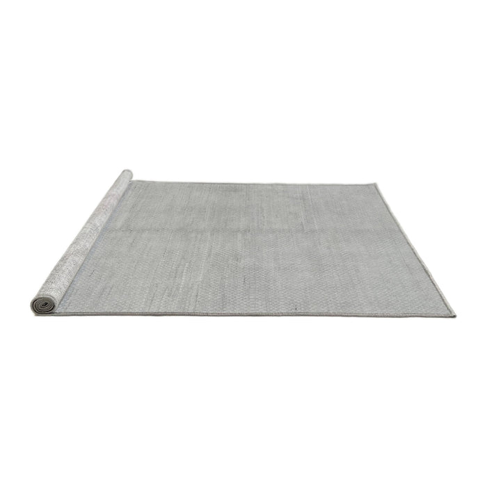 Sideview of Machine Washable Solid Gray Modern Rug, wshabs1419gry