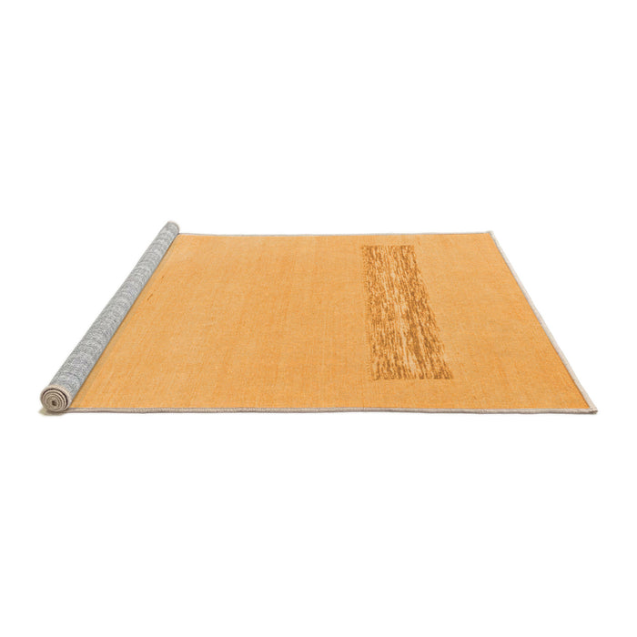 Sideview of Machine Washable Solid Orange Modern Area Rugs, wshabs141org