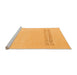 Sideview of Machine Washable Solid Orange Modern Area Rugs, wshabs141org