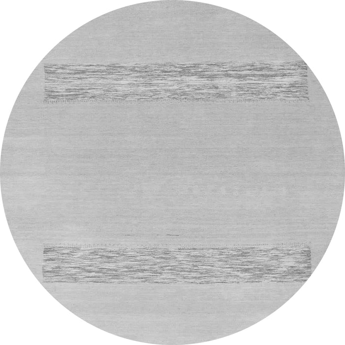 Round Solid Gray Modern Rug, abs141gry