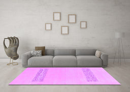 Machine Washable Solid Purple Modern Area Rugs in a Living Room, wshabs141pur