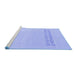 Sideview of Machine Washable Solid Blue Modern Rug, wshabs141blu