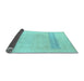 Sideview of Solid Light Blue Modern Rug, abs141lblu