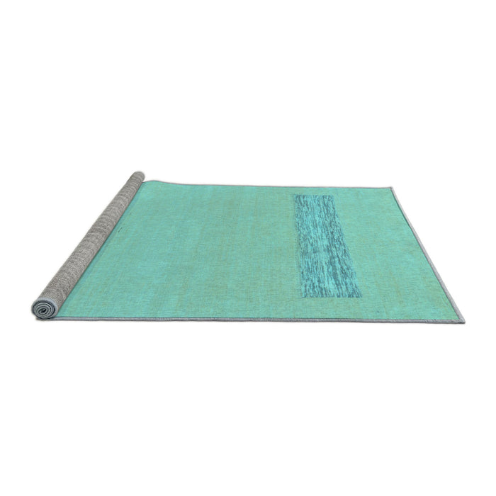 Sideview of Machine Washable Solid Light Blue Modern Rug, wshabs141lblu
