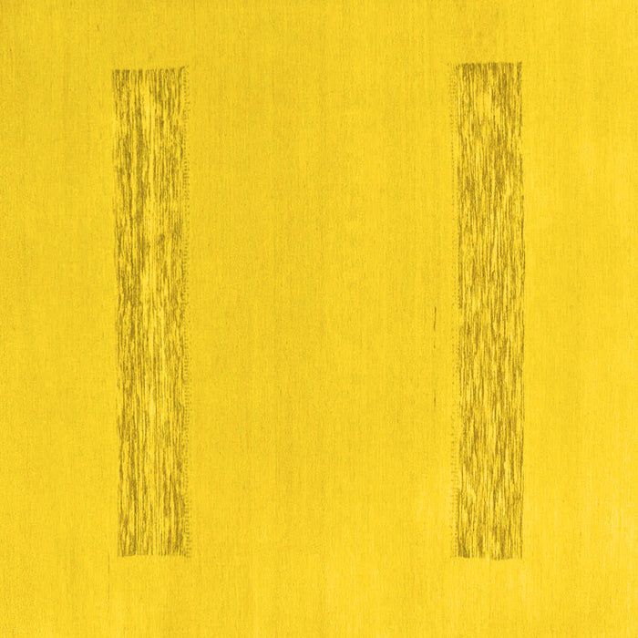 Square Solid Yellow Modern Rug, abs141yw