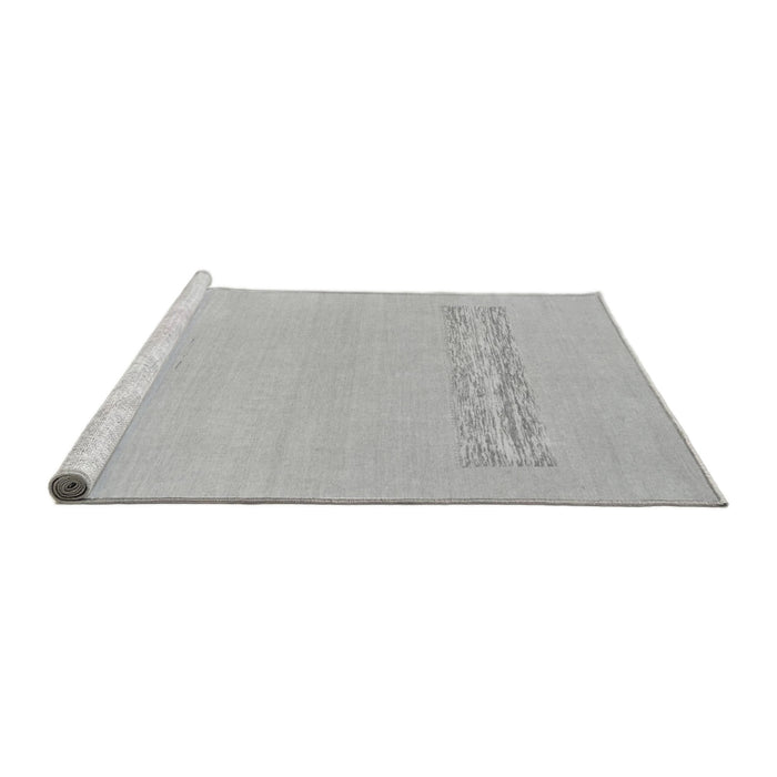 Sideview of Machine Washable Solid Gray Modern Rug, wshabs141gry