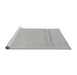 Sideview of Machine Washable Solid Gray Modern Rug, wshabs141gry