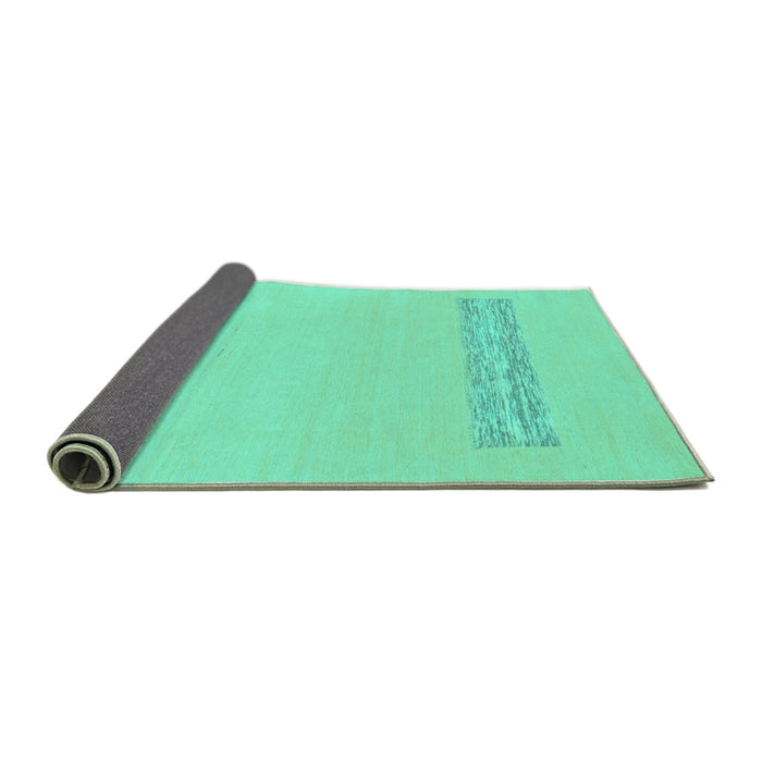 Sideview of Solid Turquoise Modern Rug, abs141turq