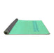 Sideview of Solid Turquoise Modern Rug, abs141turq