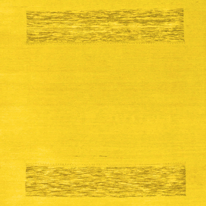 Machine Washable Solid Yellow Modern Rug, wshabs141yw