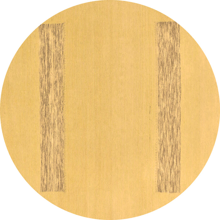 Round Solid Brown Modern Rug, abs141brn