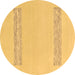 Round Solid Brown Modern Rug, abs141brn