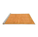 Sideview of Machine Washable Abstract Orange Modern Area Rugs, wshabs1420org