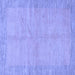 Square Machine Washable Abstract Blue Modern Rug, wshabs1420blu