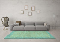 Machine Washable Abstract Light Blue Modern Rug, wshabs1420lblu