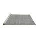 Sideview of Machine Washable Abstract Gray Modern Rug, wshabs1420gry