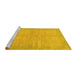 Sideview of Machine Washable Abstract Yellow Modern Rug, wshabs1420yw