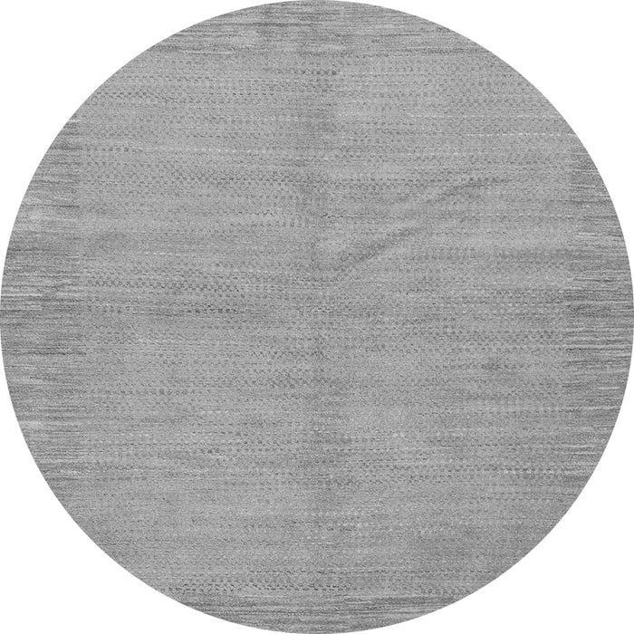 Round Machine Washable Abstract Gray Modern Rug, wshabs1420gry