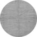 Round Machine Washable Abstract Gray Modern Rug, wshabs1420gry