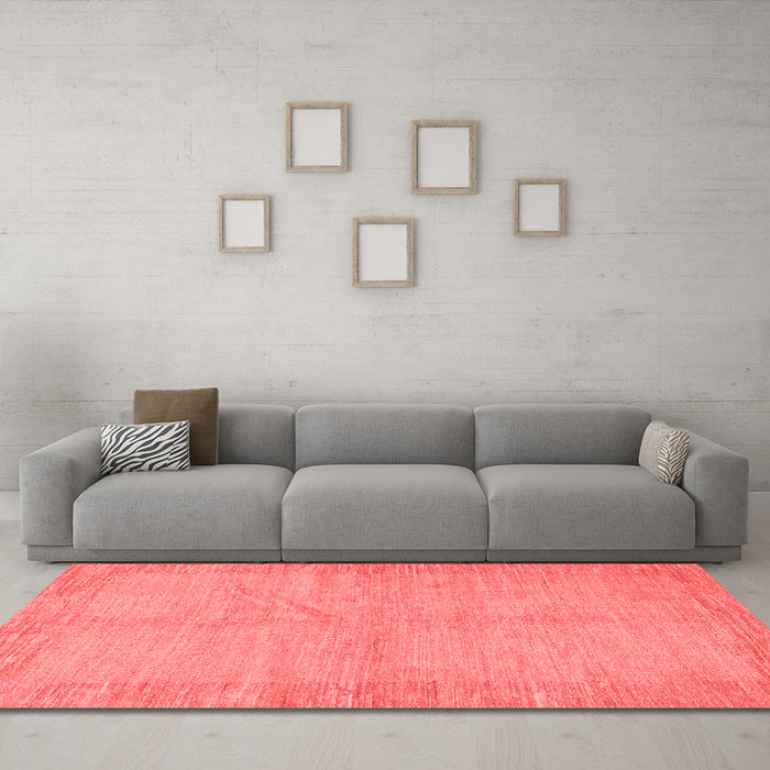 Modern Red Washable Rugs