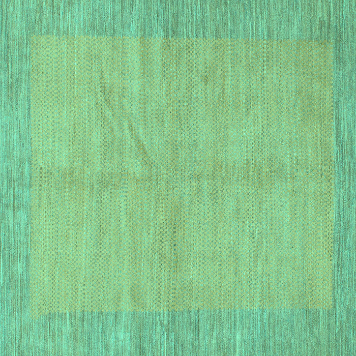 Square Abstract Turquoise Modern Rug, abs1420turq