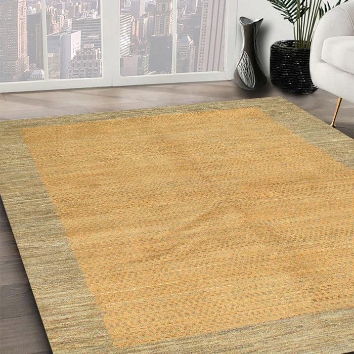 Machine Washable Abstract Orange Rug in a Family Room, wshabs1420