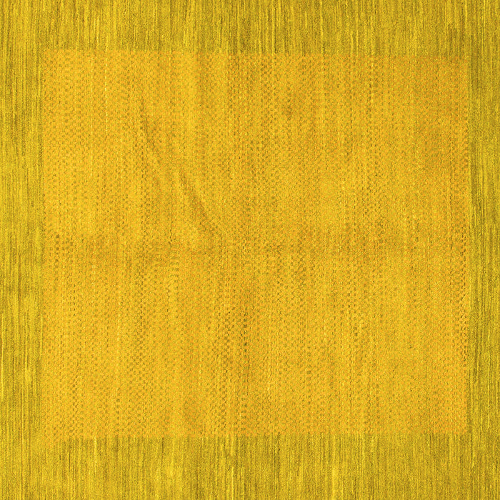 Square Machine Washable Abstract Yellow Modern Rug, wshabs1420yw