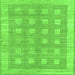 Square Checkered Green Modern Rug, abs1421grn