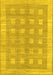 Checkered Yellow Modern Rug, abs1421yw