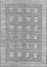 Machine Washable Checkered Gray Modern Rug, wshabs1421gry